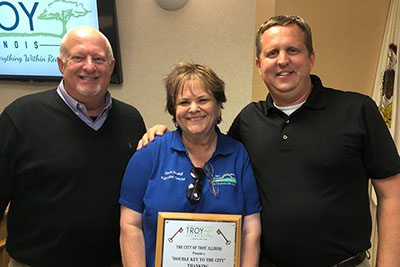 Dawn Mushill Recieves a Second Key to the City of Troy, Illinois Dawn Mushill Recieves a Second Key to the City of Troy, Illinois